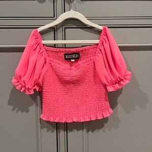 Pink crop Katie J NYC Top